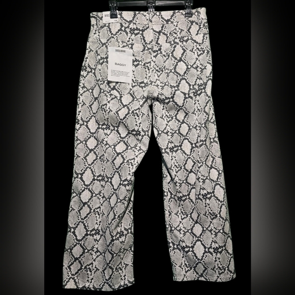 Disclosure Snake Print Baggy Relaxed Fit NWT 14 W - 32 Waist 28 Inseam - Picture 3 of 7